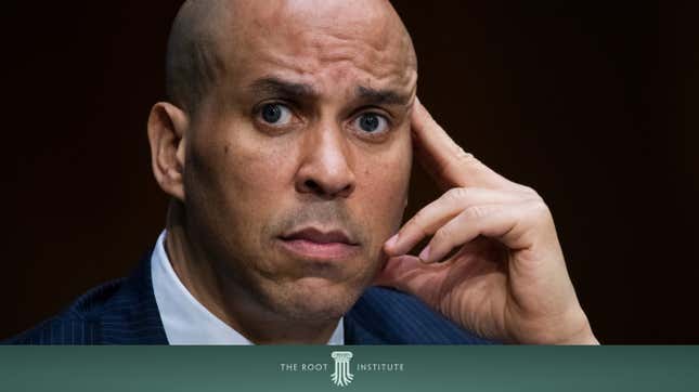 Sen. Cory Booker, (D-NJ) attends a Judiciary Committee hearing in the Dirksen Senate Office Building on June 16, 2020 in Washington, D.C. The Republican-led committee was holding its first hearing on policing since the death of George Floyd while in Minneapolis police custody on May 25. 