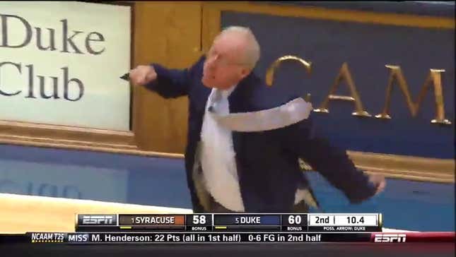 Jim Boeheim Goes Nuts After Bad Call, Costs Team Chance At Beating Duke