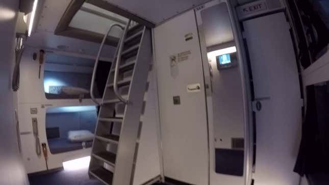 Inside The Secret Compartment Of An Airbus A380 Where Crew Members Can Snooze