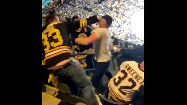Image for article titled Now, For Your Enjoyment, We Have Angry Bruins Fans Whaling On Each Other