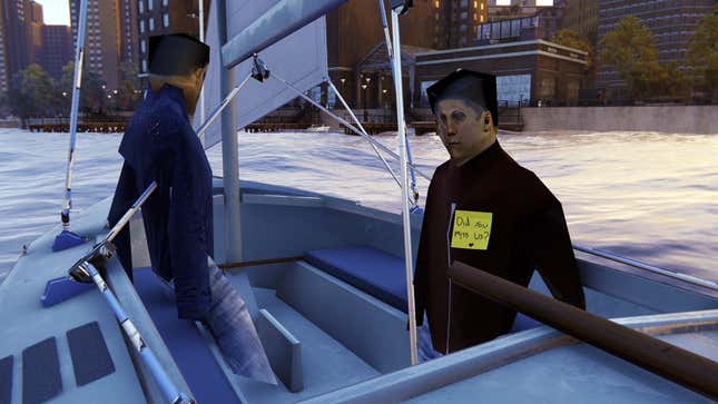 Image for article titled Spider-Man Remastered&#39;s Terrible-Looking Boat NPCs Now Hide A Fun Easter Egg