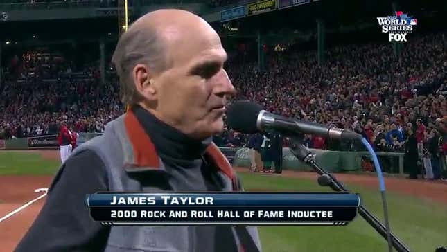 James Taylor Sings National Anthem, Eventually