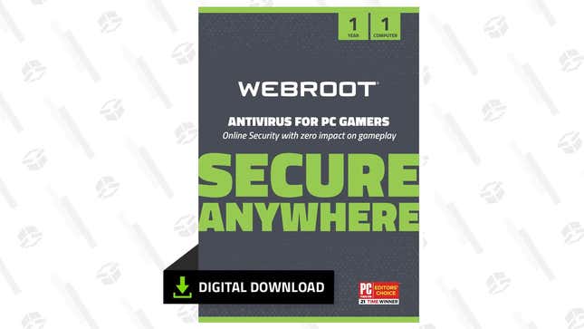 Webroot Antivirus for Gamers (1-Year) | $20 | Amazon