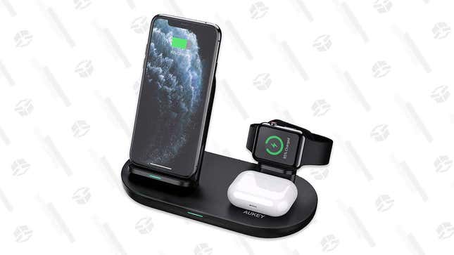 AUKEY LC-A3 3-in-1 Wireless Charging Dock | $21 | Amazon | Use code KINJAWDI + Clip Coupon