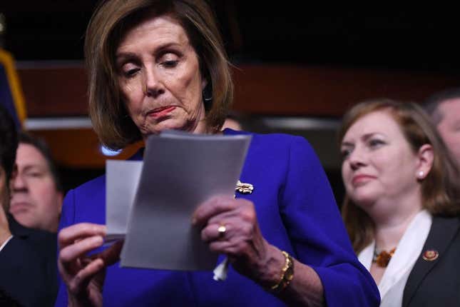 Trump Sends Sternly Worded Letter To Nancy Pelosi, Who Can't Be Bothered