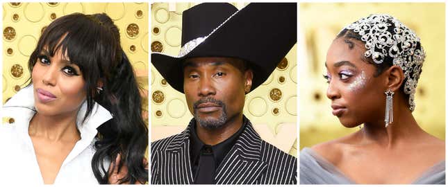 Kerry Washington, left, Billy Porter and Eris Baker