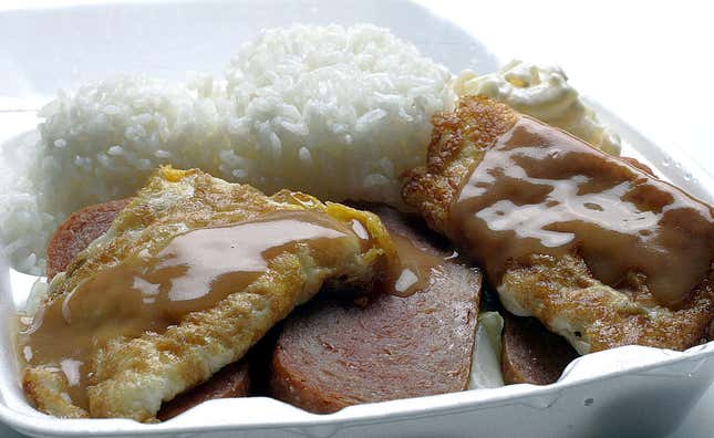 Loco moco with Spam