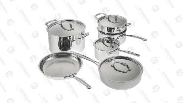 Cuisinart 10-Piece Pro Series Stainless Steel Cookware | $129 | MorningSave