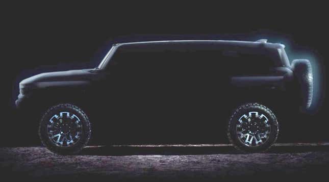 Image for article titled New 2022 GMC Hummer Electric Truck Images Show A Sail Pillar And A Short Bed