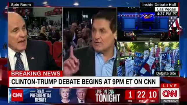Watch Rudy Giuliani's Withered Hand Stroke an Unflappable Erin Burnett