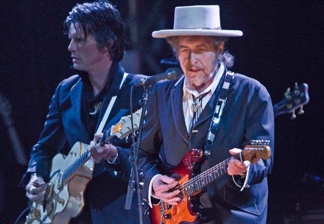 Bob Dylan performsat the London Feis Festival, in Finsbury Park, Saturday, June 18, 2011.