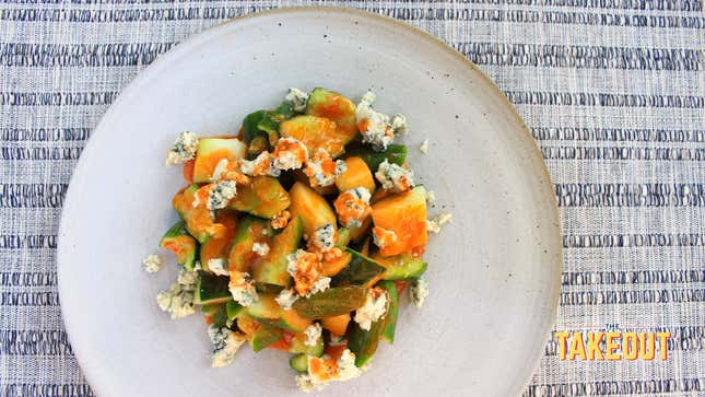 Cucumbers a la Buffalo Wings