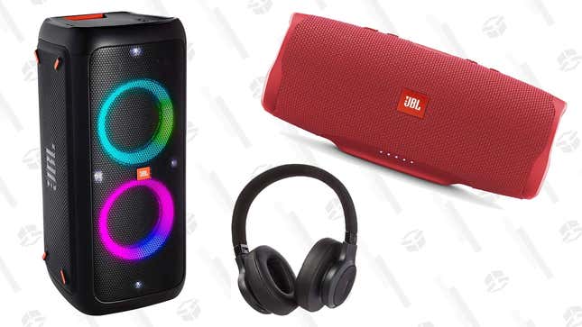 JBL Charge 4 | $120 | Amazon
JBL Live 500BT | $80 | Amazon
JBL PartyBox 200 | $350 | Amazon
JBL PartyBox 300 | $400 | Amazon 