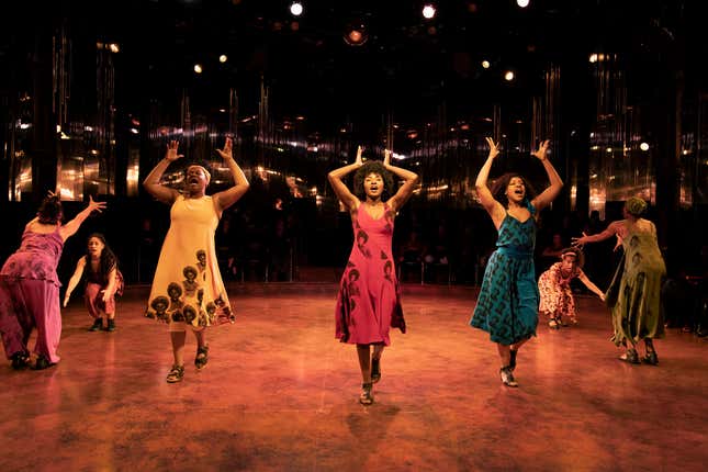 The cast of For Colored Girls at the Public Theater