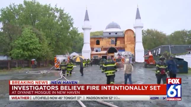 Image for article titled Officials Confirm Fire That &#39;Significantly Damaged&#39; New Haven Mosque Was Intentionally Set