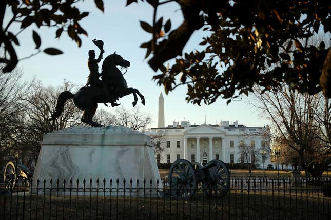 Image for article titled Protesters Attempted to Tear Down an Andrew Jackson Statue Near the White House