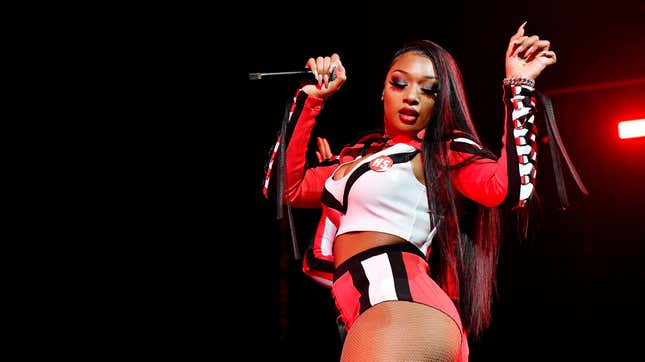 Megan Thee Stallion performs onstage during the EA Sports Bowl at Bud Light Super Bowl Music Fest on January 30, 2020, in Miami, Fla.