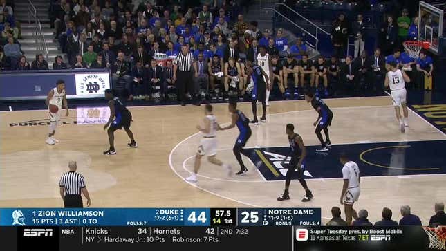 Just Several Frightening Seconds Of Zion Williamson Gobbling Up An Opposing Ball-Handler Like A Delicious Turkey Dinner