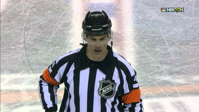 NHL Referee Wes McCauley Puts A Little Extra Into His Fighting Call