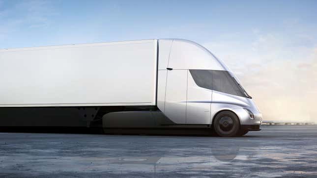 Image for article titled As The Trucking Industry Proves Essential, Tesla Pushes Semi Back Again