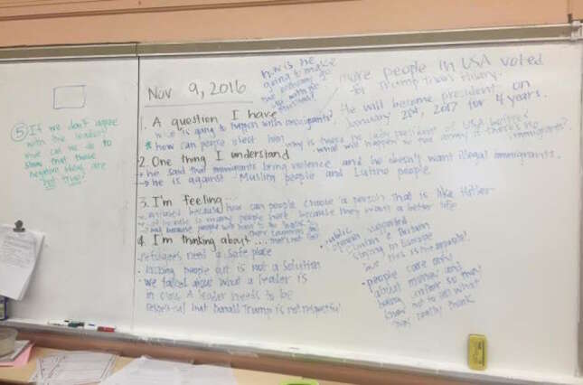 Photo via Jenny, a high school teacher in New York, NY whose students are all recent immigrants. 