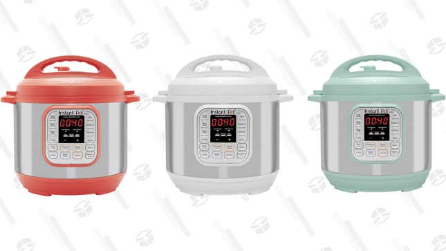 Instant Pot DUO60 in Red, White, and Teal | $60 | Amazon