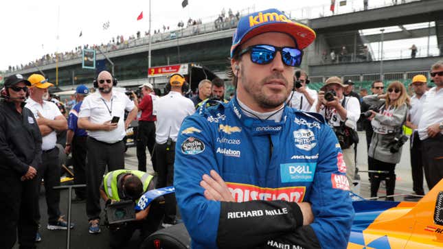 Fernando Alonso before things went south in Indianapolis 500 qualifying. 