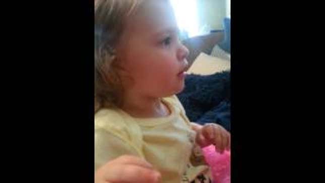 Baby Girl Does Not Take Kindly to Dad's Beard-Shaving Peekaboo Surprise