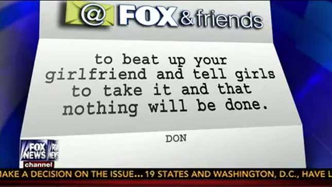 <em>Fox & Friends</em> Idiots Discuss Ray Rice, Crack Some Jokes