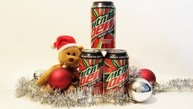 Image for article titled Mountain Dew Merry Mash-Up Is Like Christmas In A Can