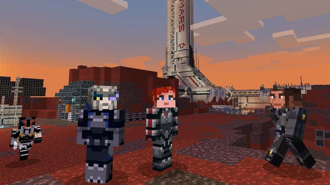 Image for article titled Mass Effect Returns To Minecraft Seven Years Later