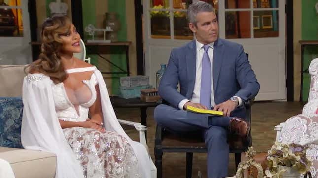 Image for article titled The Real Housewives of Potomac Cast Wore Lovely Reunion Gowns Worthy of a Red Wedding