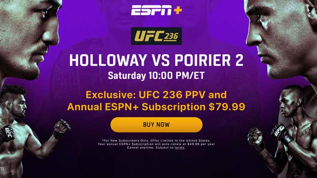 ESPN+ 1-Year Subscription + Holloway v. Poirier 2 PPV | $80 | ESPN+