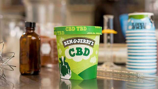 Image for article titled Ben &amp; Jerry’s hopes to stay incredibly on-brand with CBD ice cream