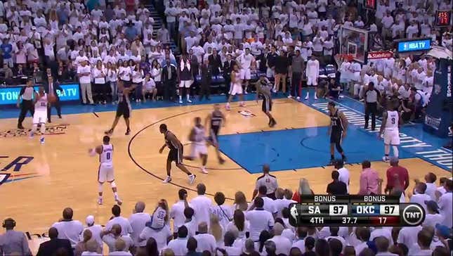Spurs And Thunder Head To Overtime Thanks To Blown Goaltending Call