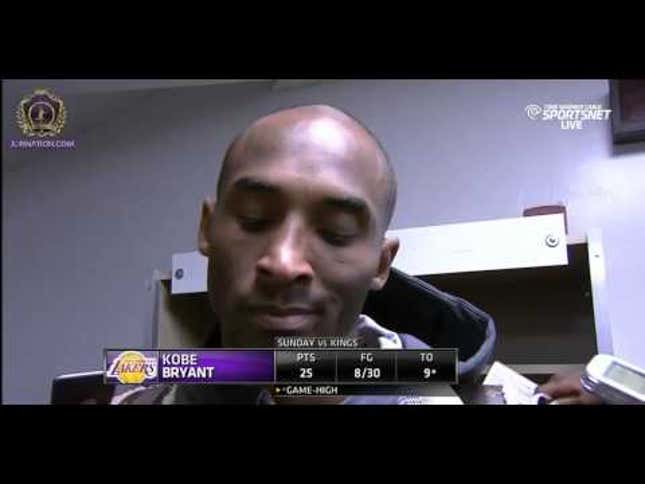 Kobe Needs To Have A Seat