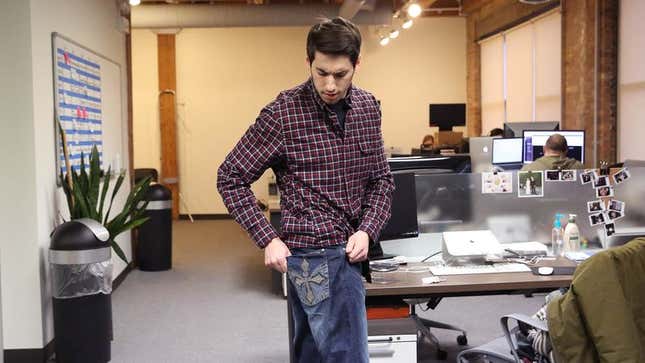 Image for article titled Humiliated Man Discovers Embroidery On His Jean Pockets