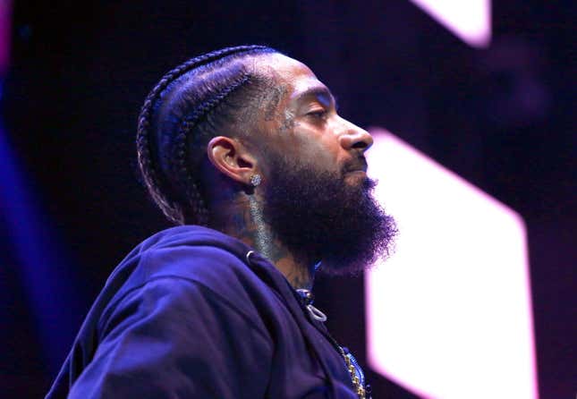 Nipsey Hussle performs at the STAPLES Center during the BET Experience on June 23, 2018 in Los Angeles