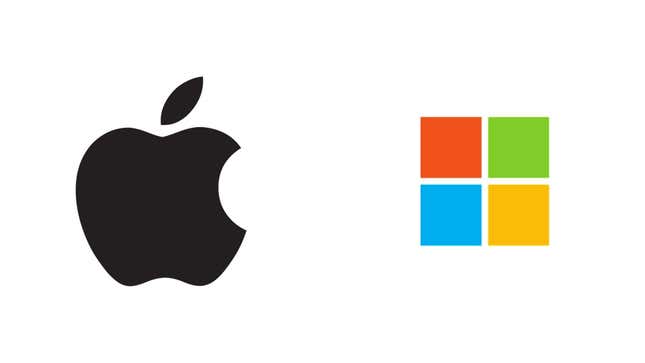 Images via Microsoft and Apple.