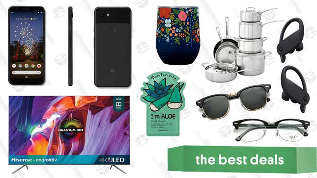 Image for article titled Friday&#39;s Best Deals: Google Pixel 3a, Hisense Quantum Dot TVs, Cuisinart Stainless Steel Pots and Pans, GlassesUSA Designer Brand Memorial Day Sale, and More