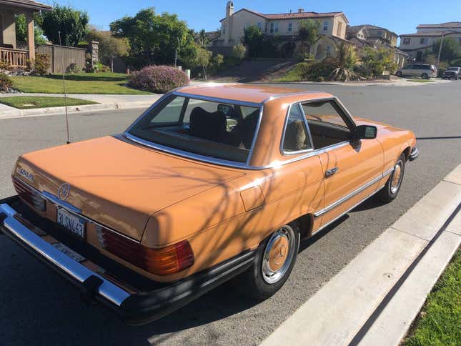 Image for article titled At $7,999, Is This Cayenne Orange 1976 Mercedes 450SL Ripe For The Picking?