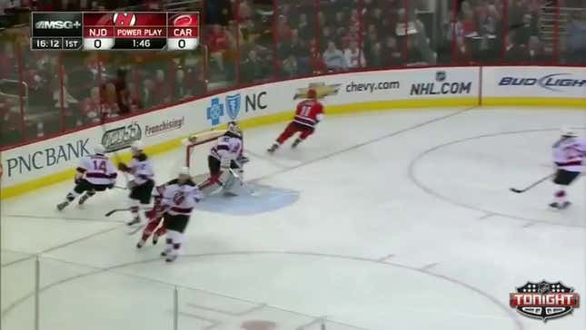Martin Brodeur Scores Goal Against Carolina Hurricanes (Sort Of)