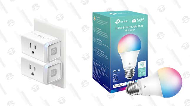 Kasa Smart Plug 2-Pack | $14 | Amazon
Kasa Smart Multicolor Bulb | $14 | Amazon