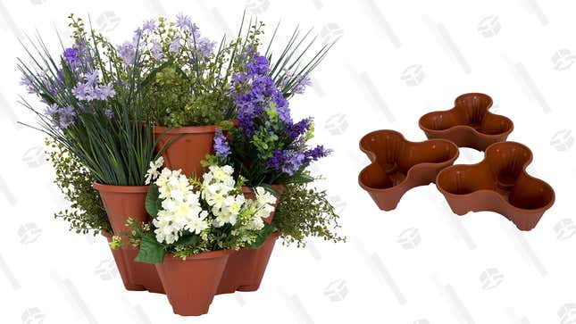 Pure Garden Stacking Flower Pot Tower | $12 | Amazon