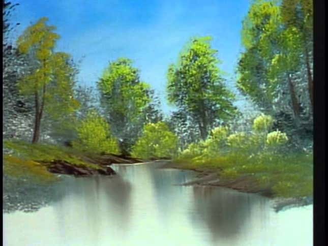 Stream Bob Ross Painting Calm-Ass Streams