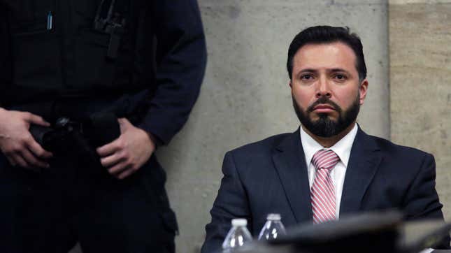  In this April 20, 2015, file photo, Chicago Police Detective Dante Servin listens as a judge reads his decision on the involuntary manslaughter charges Servin faced in the March 2012 shooting death of Rekia Boyd.