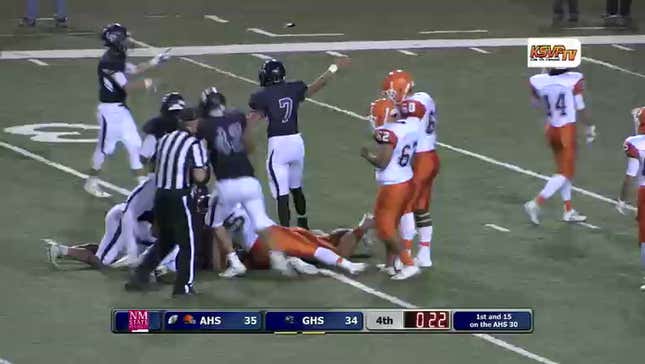 High School Team Beats Opponent In Victory Formation By Successfully Swiping The Snap