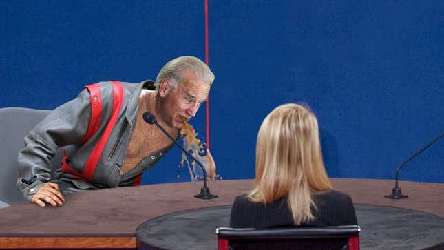 Image for article titled Biden Unleashes Torrent Of Vomit On Debate Stage