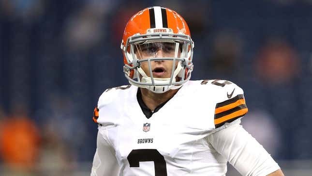 Image for article titled Johnny Manziel Forced To Wear Cleveland Browns Jersey In Cruel Rookie Hazing Incident