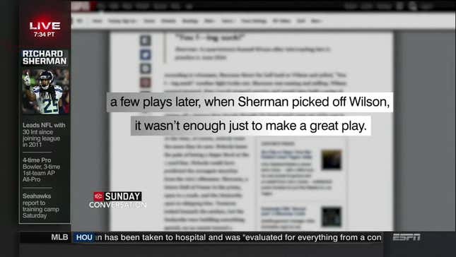 Richard Sherman On Cussing Out Russell Wilson: "Iron Sharpens Iron"
